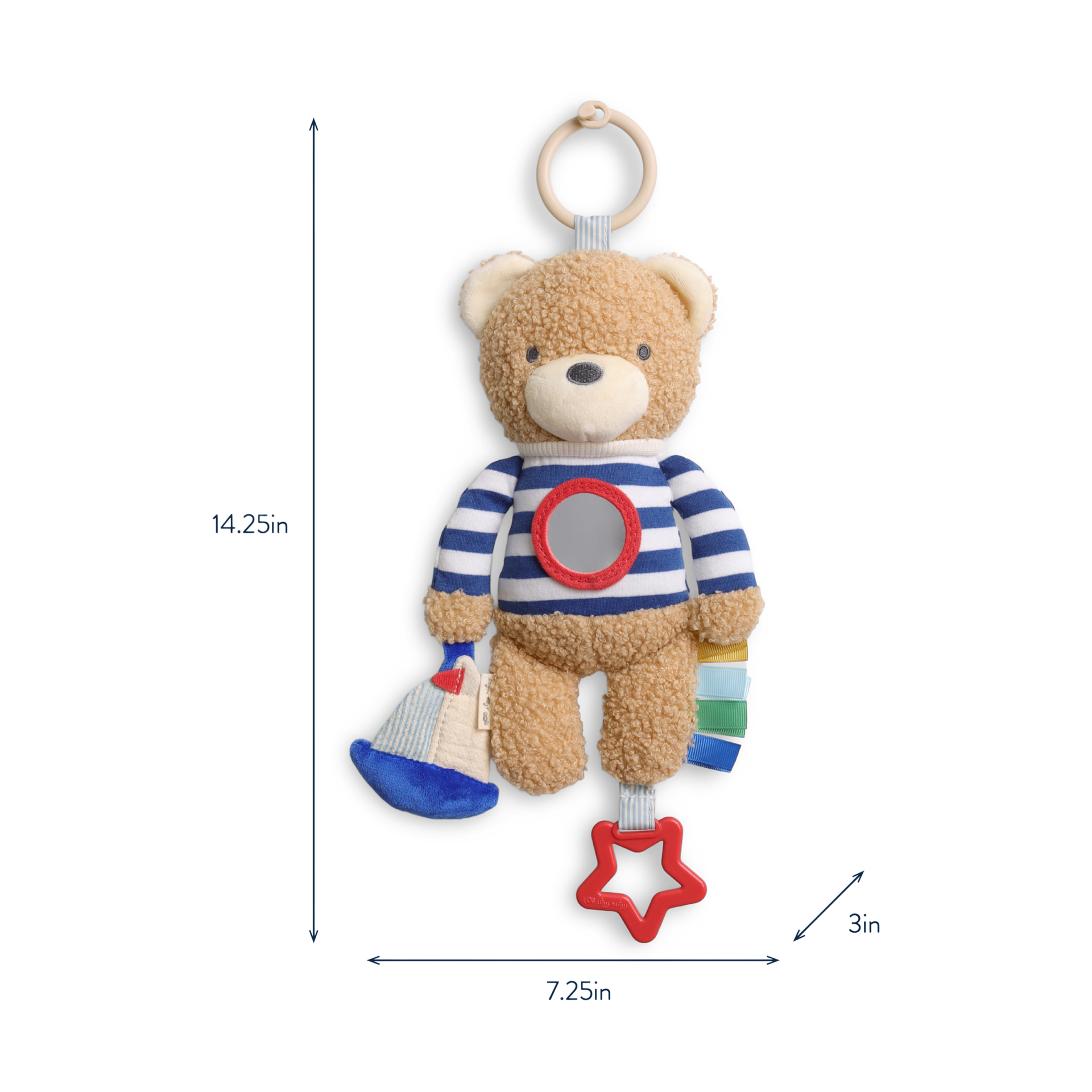 Itzy Ritzy Bitzy Traveler Bear - Multi-Color.