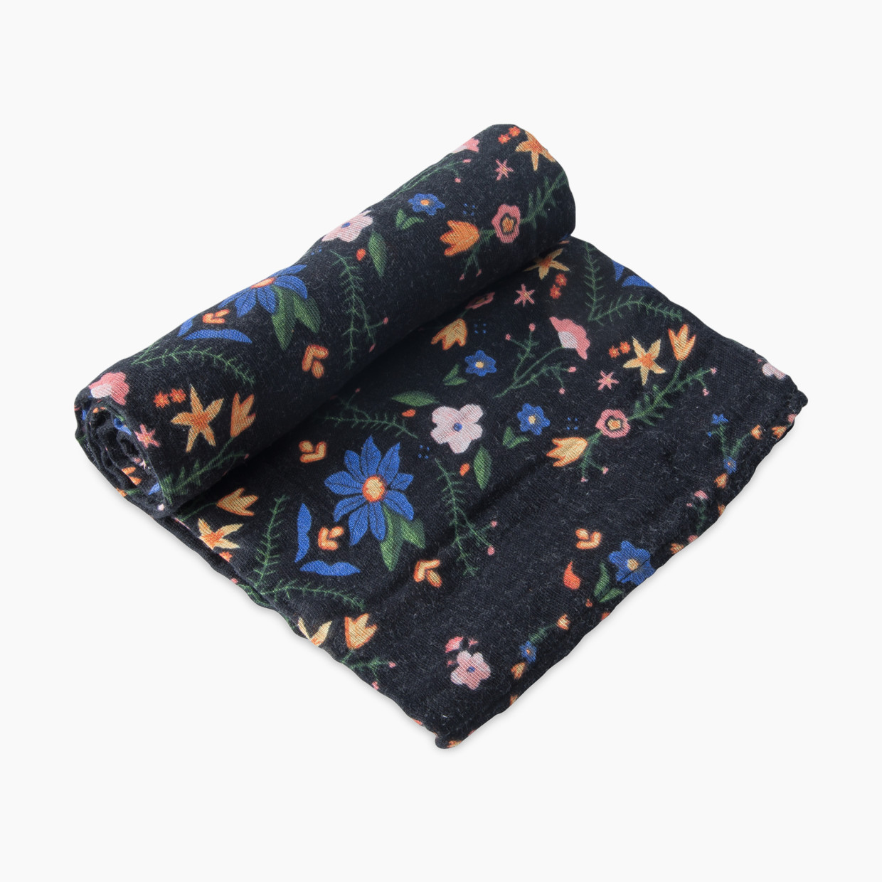 Little Unicorn Cotton Muslin Swaddle Blanket - Floral Stitch.