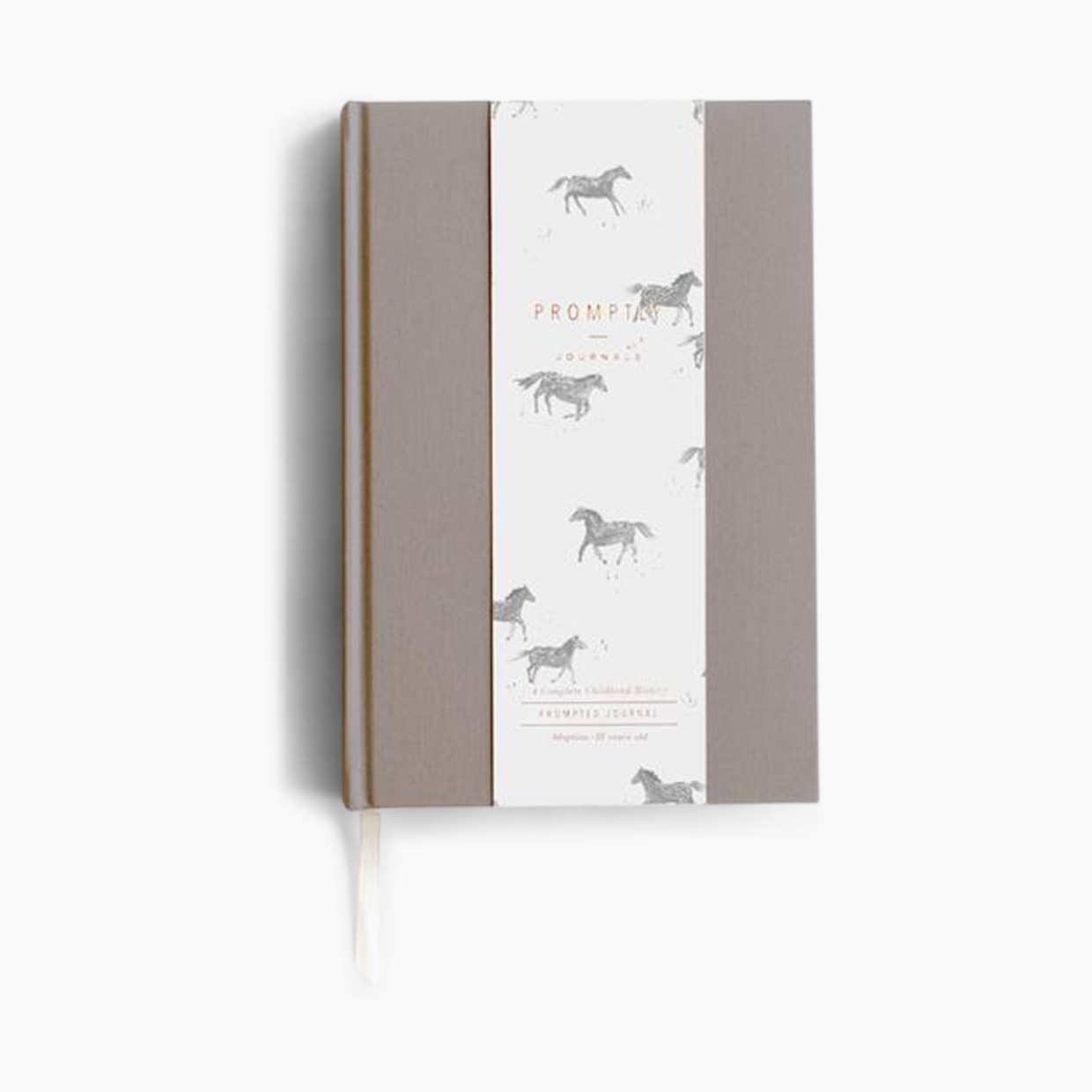 Promptly Adoption History Journal - Baby Memory Book - Grey.