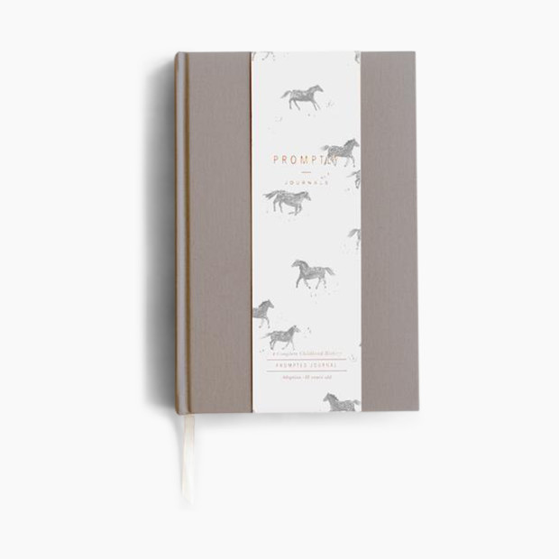 Promptly Adoption History Journal - Baby Memory Book - Grey.