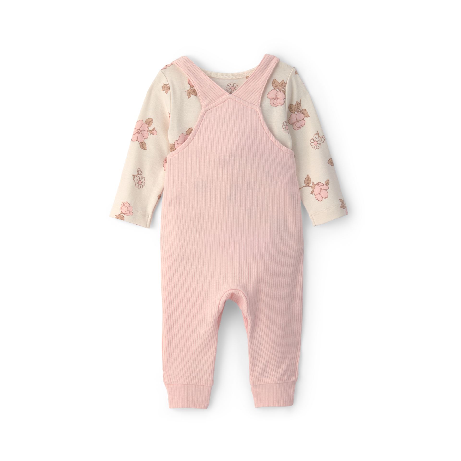 Carter's 2-Piece Overall Set - Pink/Ivory Floral, 3M.