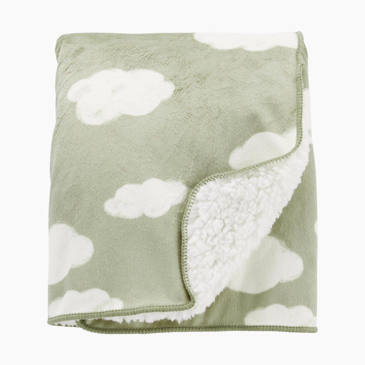 Carter's Clouds Plush Blanket - Green, Osz.