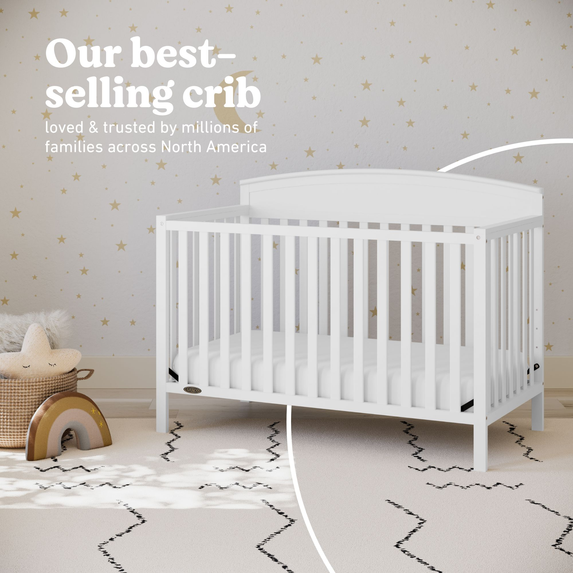 Graco Benton 5-in-1 Convertible Crib - White.