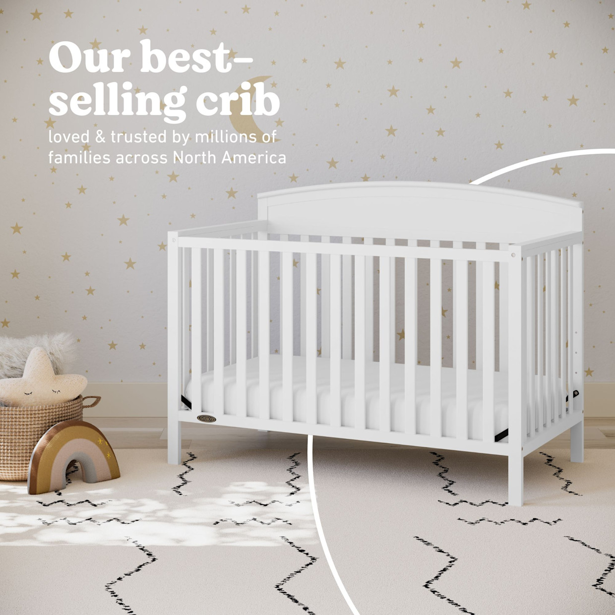 Graco Benton 5-in-1 Convertible Crib - White.