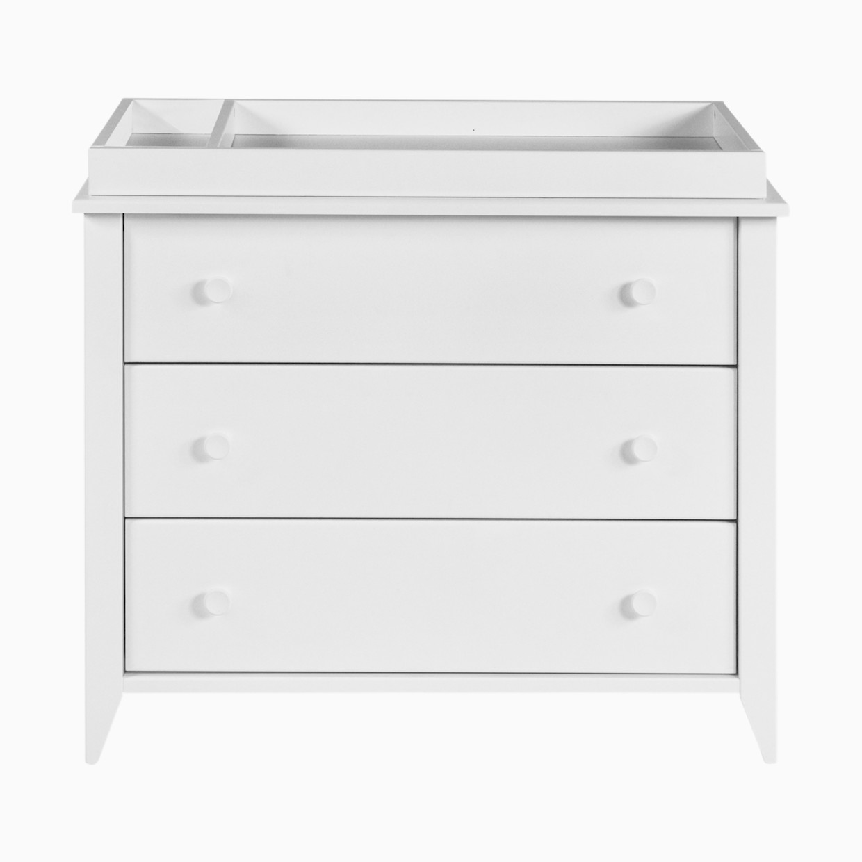 babyletto Sprout 3-Drawer Changer Dresser with Removable Changing Tray - White.