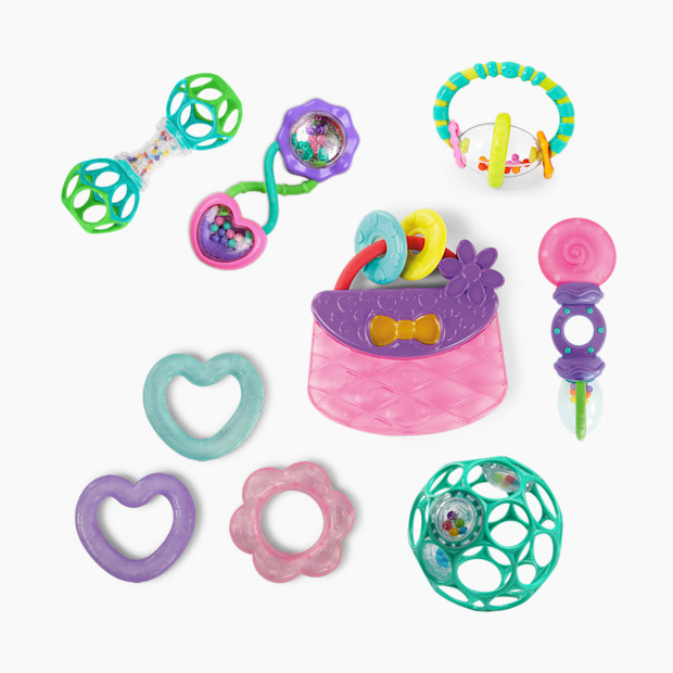 Bright Starts Everything Nice 9-Piece Rattle Gift Set.