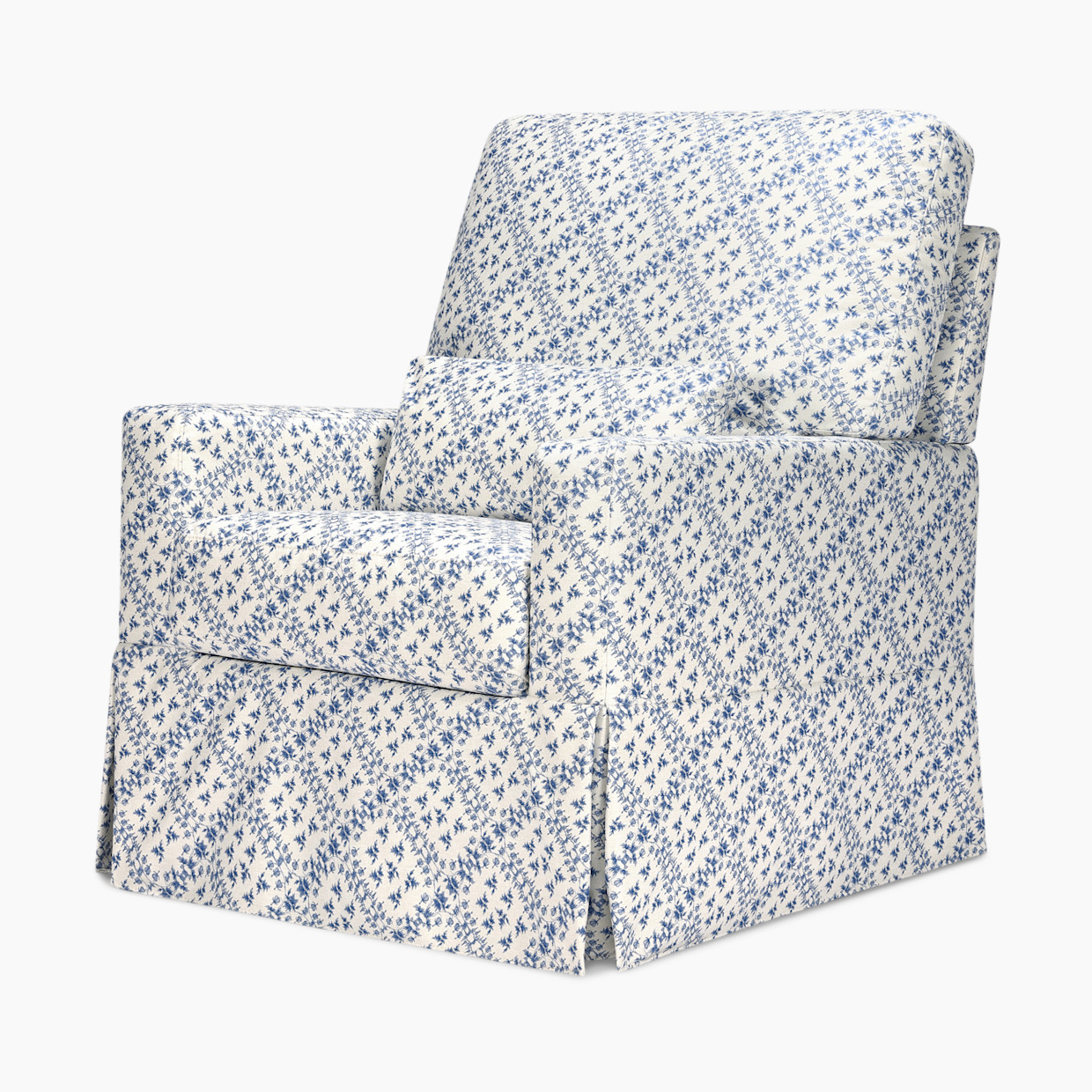 Namesake Sarah Flint x Namesake Crawford Swivel Glider - Blue Lattice Performance Eco-Weave.