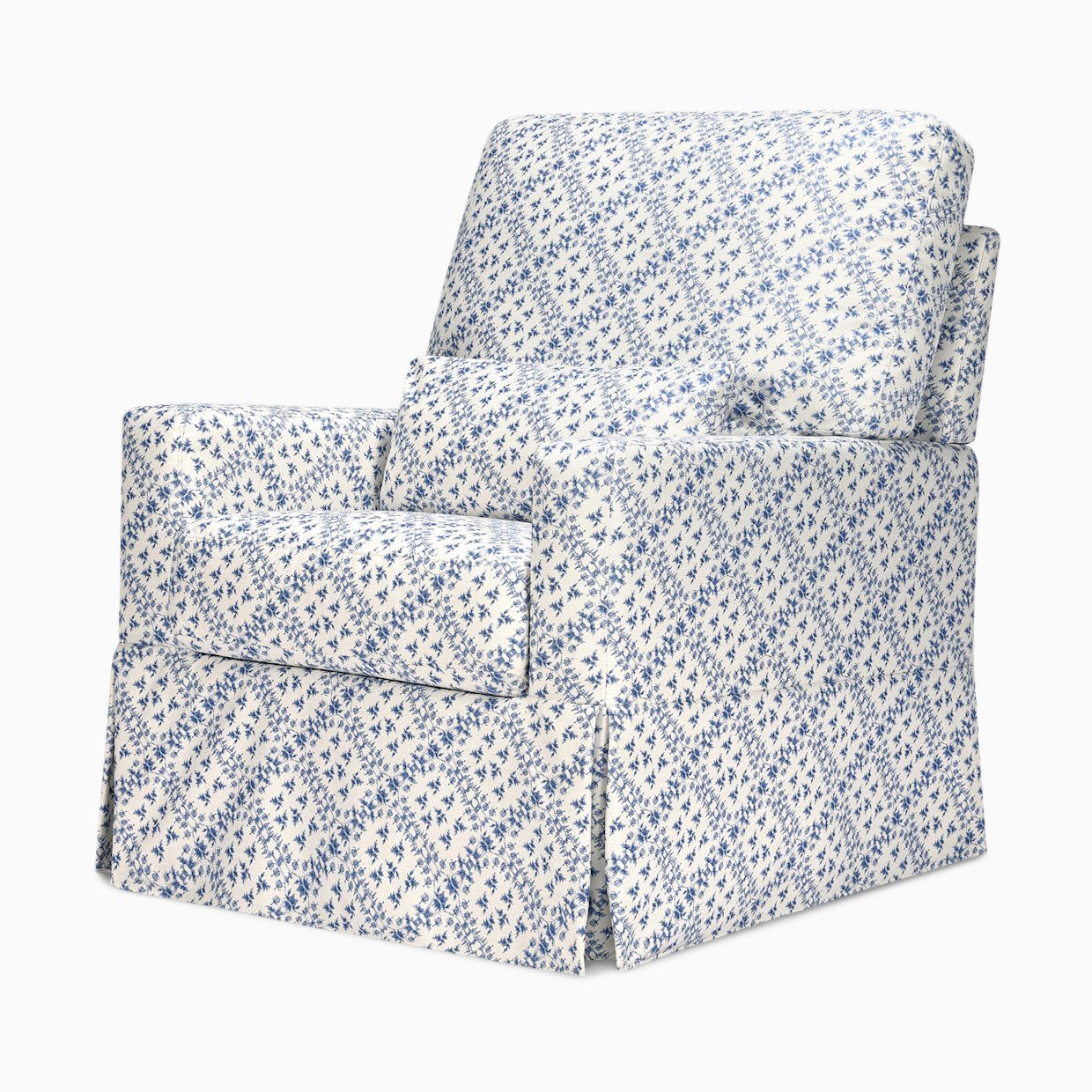Namesake Sarah Flint x Namesake Crawford Swivel Glider - Blue Lattice Performance Eco-Weave.