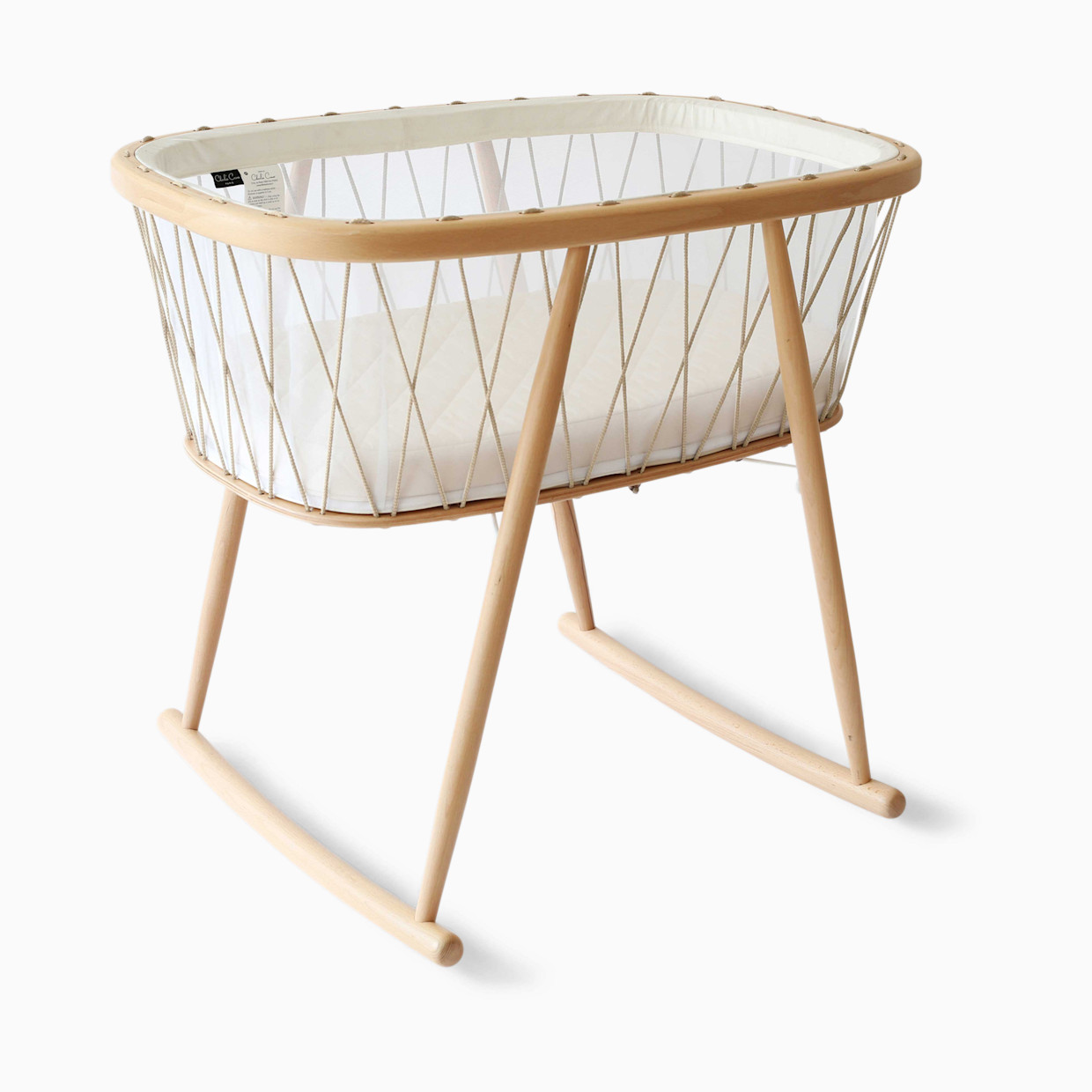Charlie Crane KUMI Bassinet - Desert, Coco Organic Mattress.