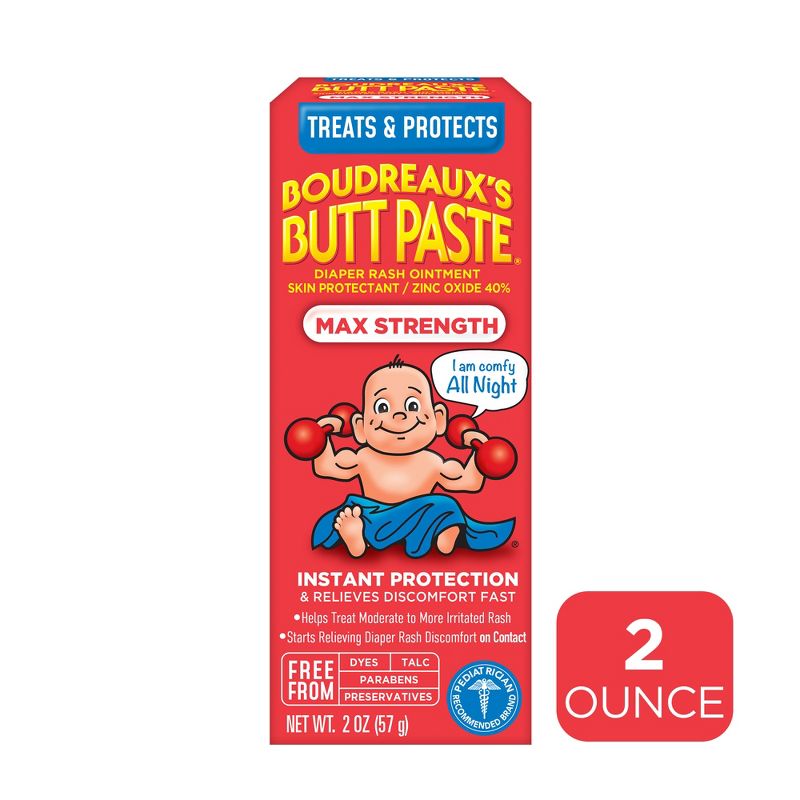 Boudreaux's Butt Paste Maximum Strength Diaper Rash Cream.