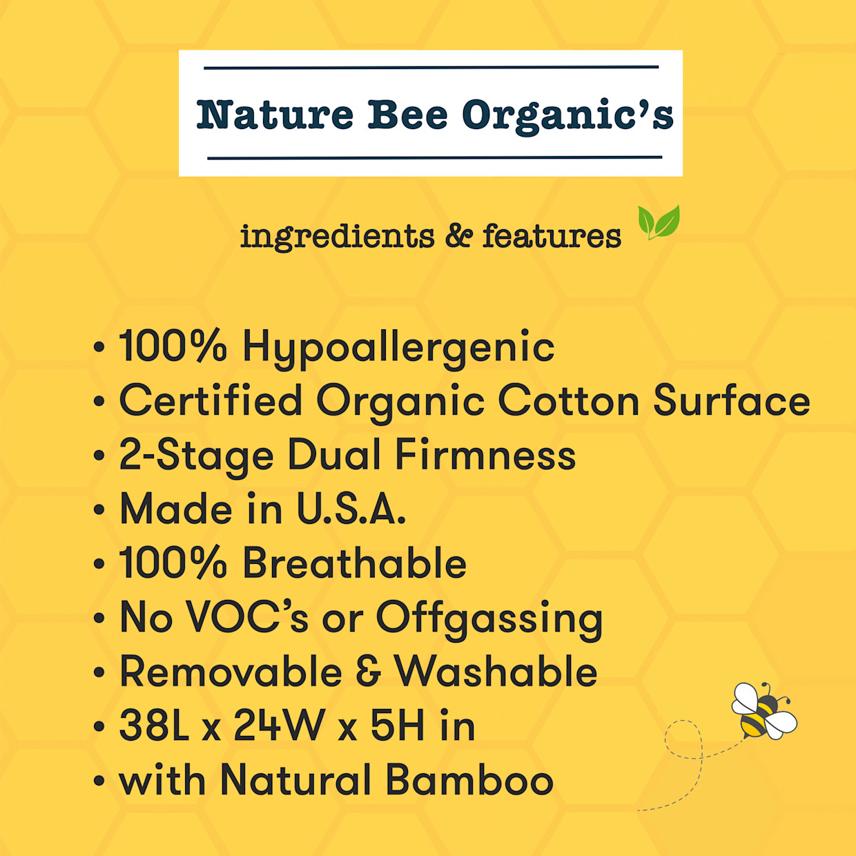 Nature Bee Organic's Mini Crib Size 2-Stage Mattress - Organic White, Mini Crib Mattress.