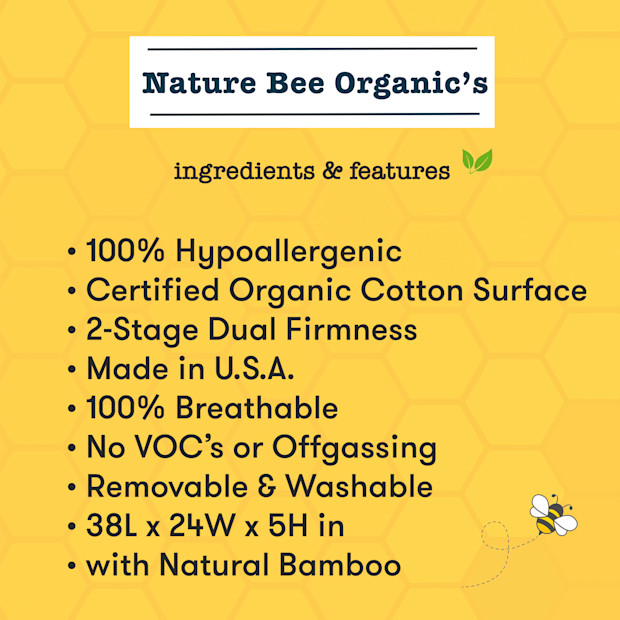 Nature Bee Organic's Mini Crib Size 2-Stage Mattress.