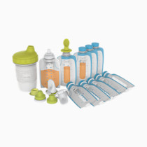 Kiinde Foodii Baby Food Storage Starter Kit, Squeeze Pouch and Reusable Spouts Set