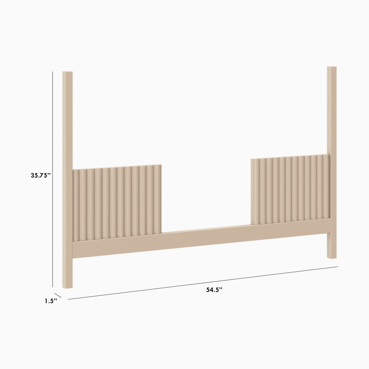 babyletto Moab 3-in-1 Convertible Crib Toddler Bed Conversion Kit - Taupe.