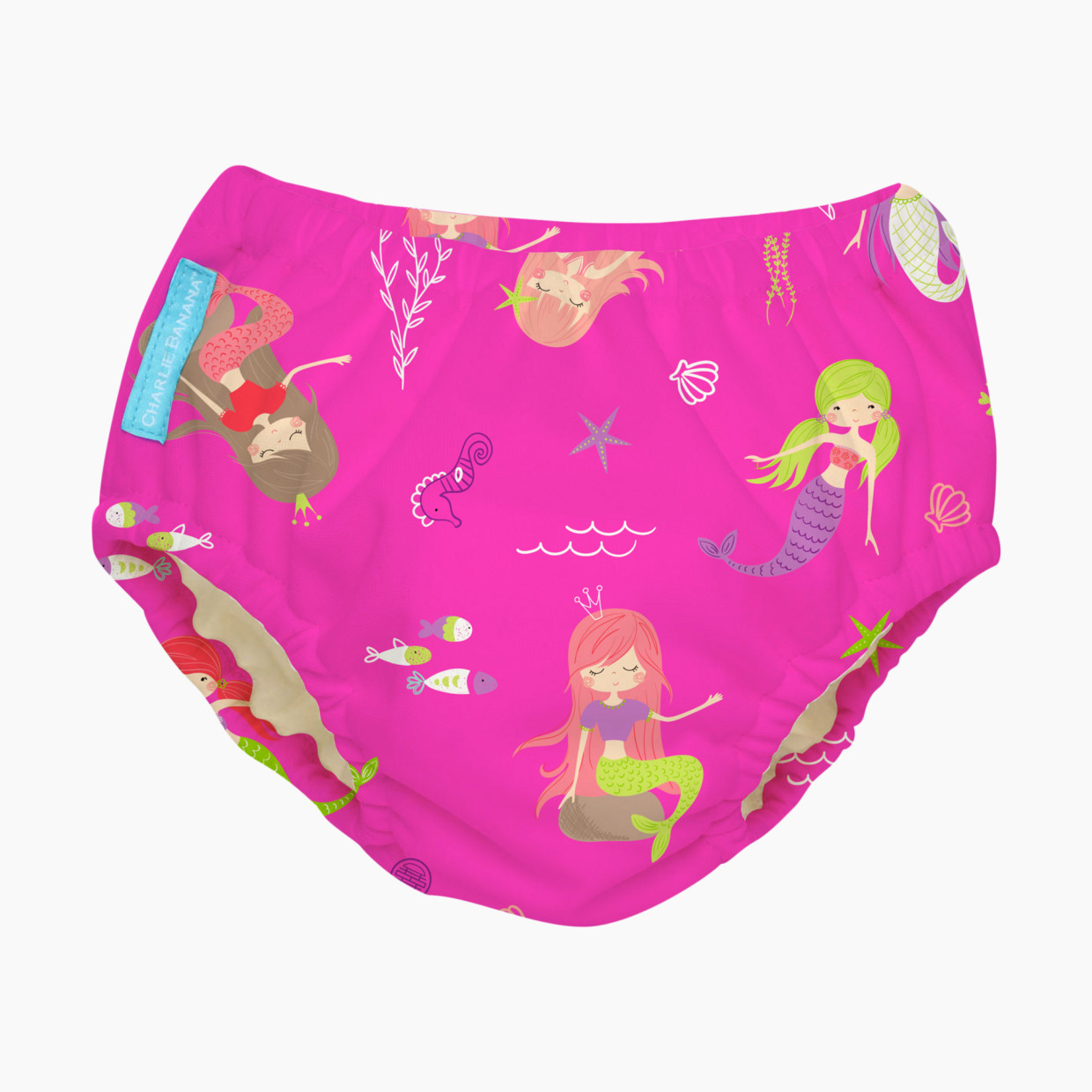 Charlie Banana Reusable Swim Diaper - Mermaid Zoe, Small.