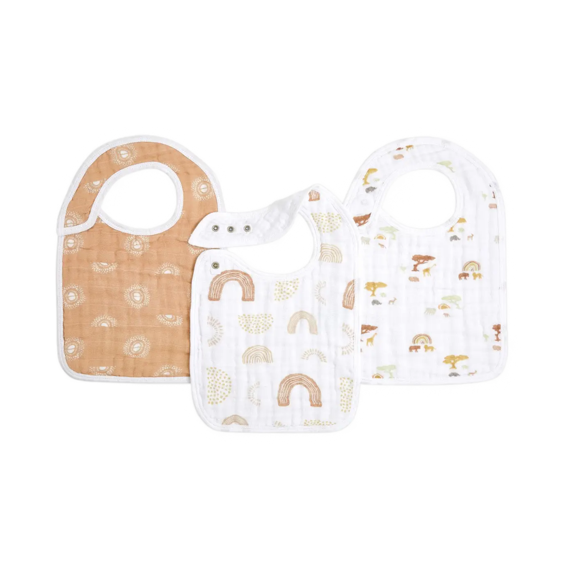 Aden + Anais Cotton Muslin Snap Bibs (3 Pack).