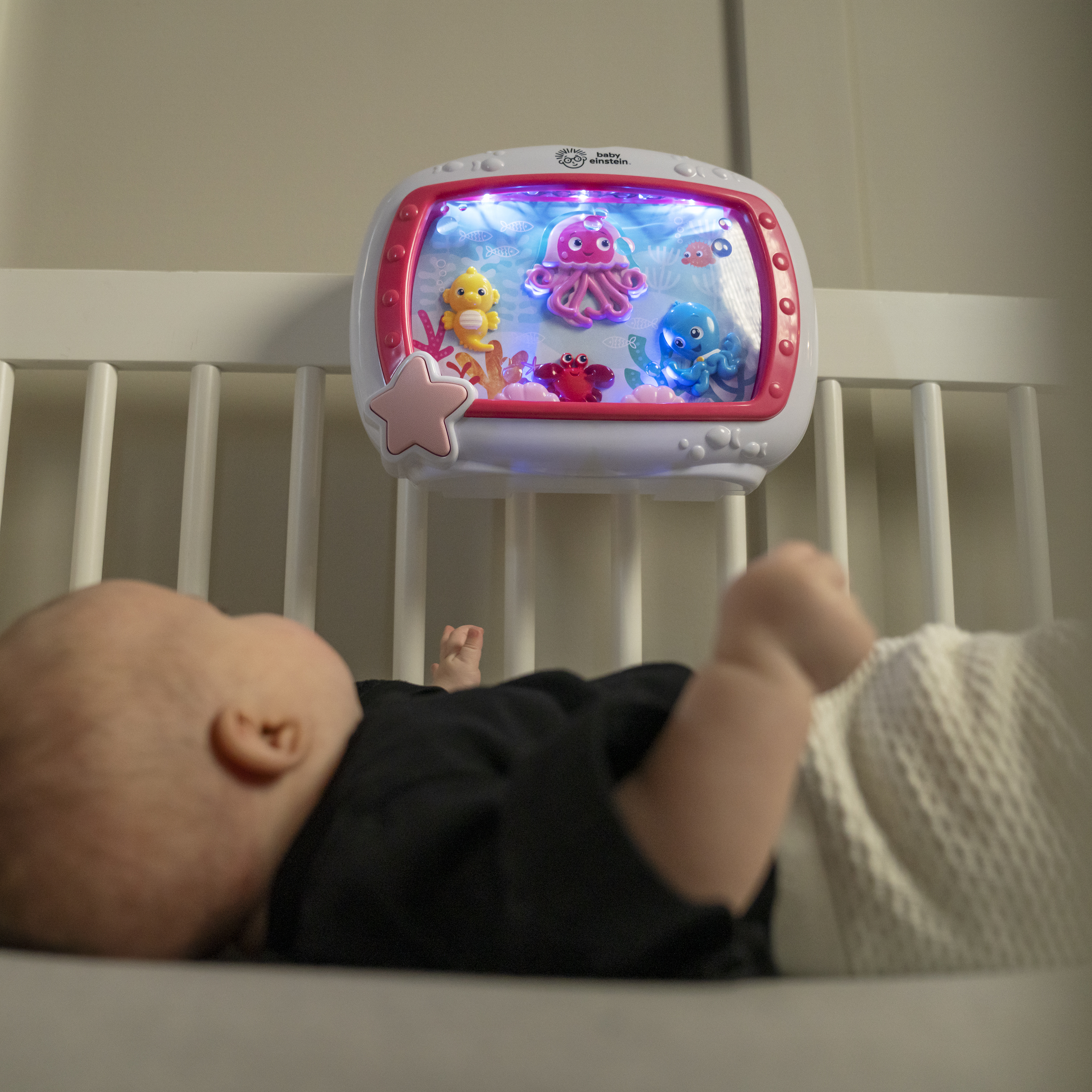 Baby Einstein Sea Dreams Soother Musical Crib Toy and Sound Machine.