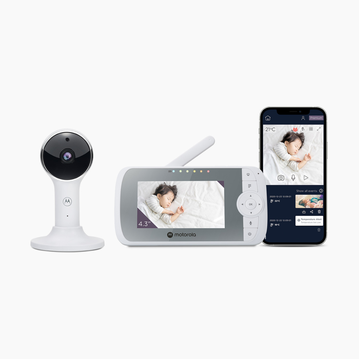 Motorola VM64 Connect 4.3" WiFi Video Baby Monitor.