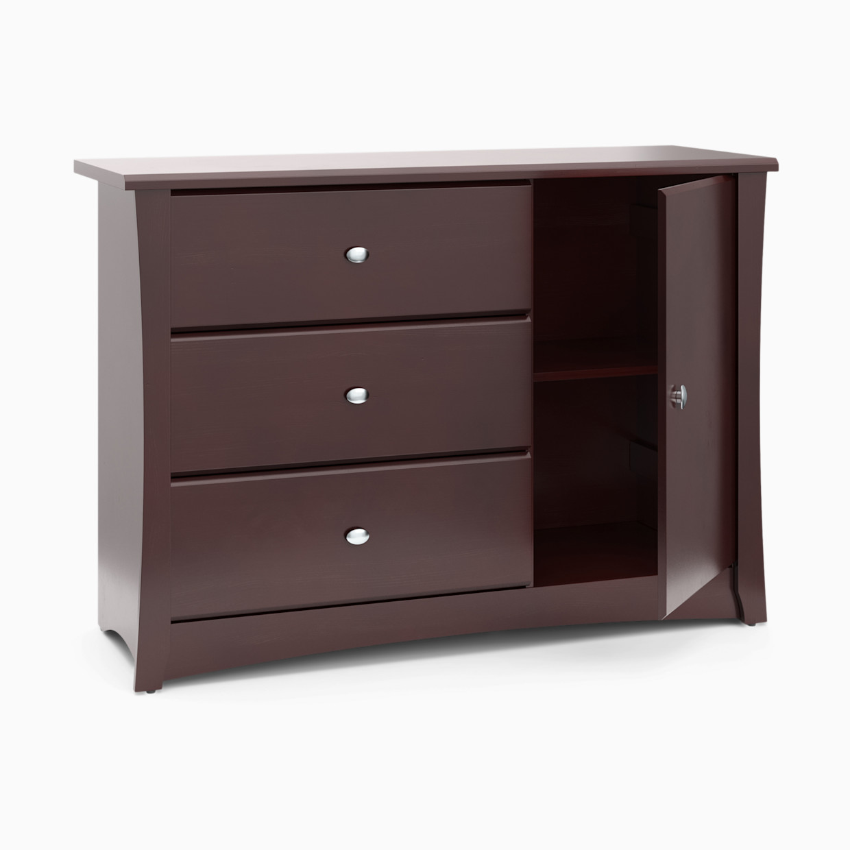 Storkcraft Crescent 3 Drawer Combo Dresser - Espresso.