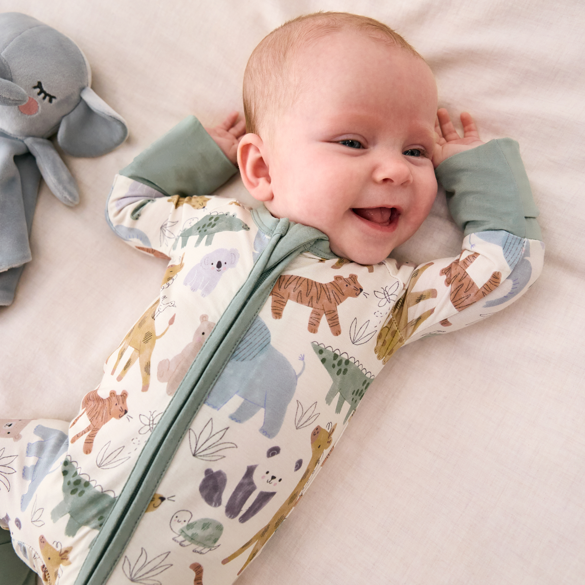 Little Sleepies Zippy - Sweet Safari, 6-9 M.