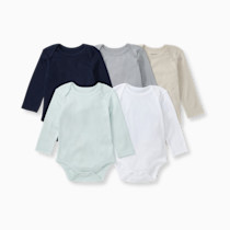 Burt's Bees Baby Organic Cotton Bodysuits – Baby Boy & Girl Short and Long Sleeve One-Pieces, 5-Pack