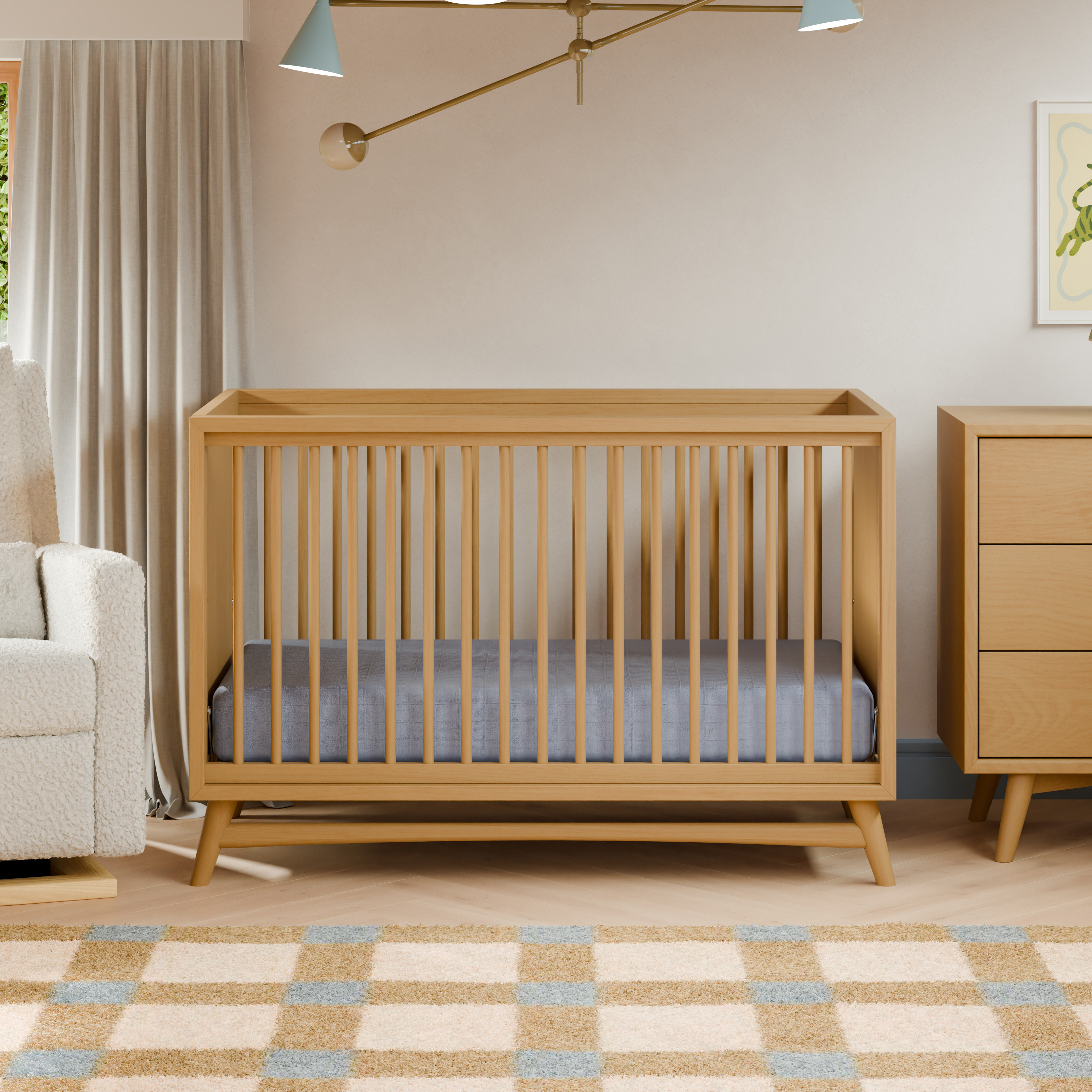 babyletto Peggy 3-in-1 Convertible Crib with Toddler Bed Conversion Kit.