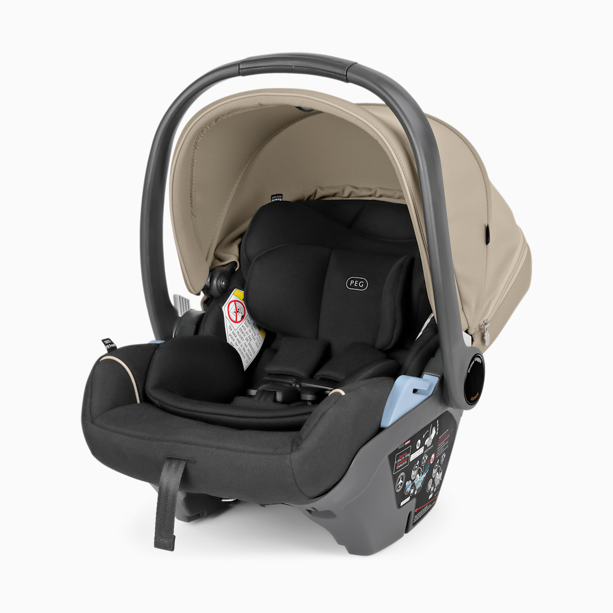Peg Perego PEG Primo Viaggio Lounge - Reclining Rear Facing Infant Car Seat - Vanilla Blend.