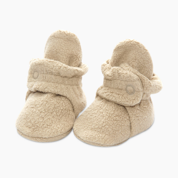 Zutano Cozie Fleece Bootie - Khaki, 6 M.