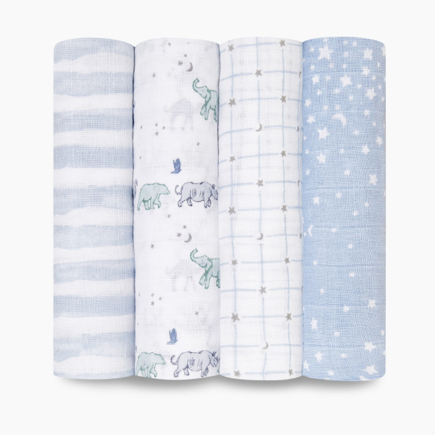 Aden + Anais Cotton Muslin Swaddle 4-Pack - Rising Star.
