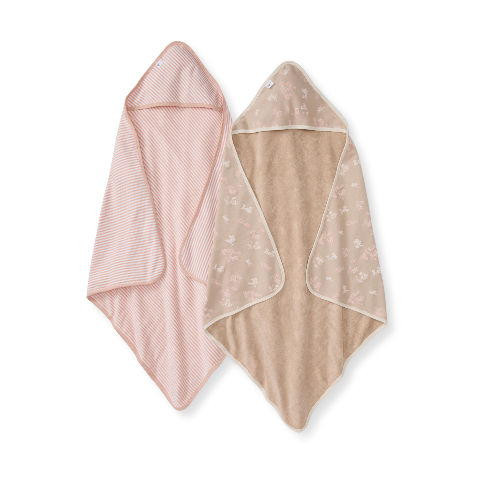 Burt's Bees Baby Ogranic Hooded Towels (2-Pack) - Whimsical Floral.