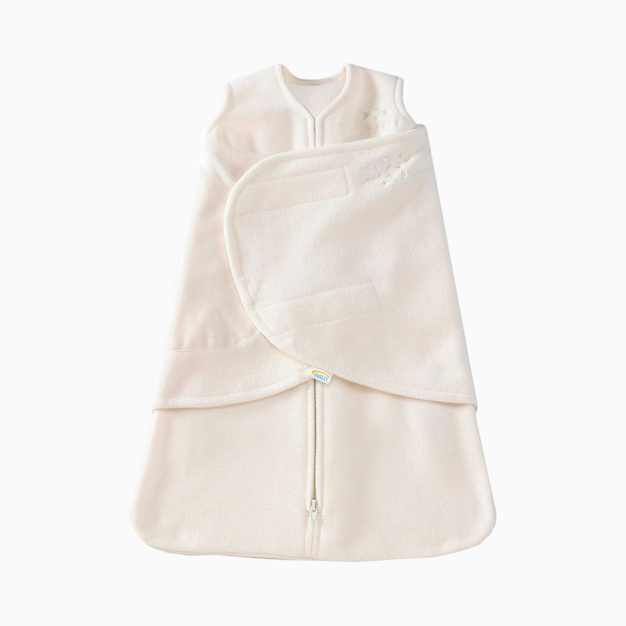 Halo SleepSack Swaddle Micro Fleece - Cream, Small.