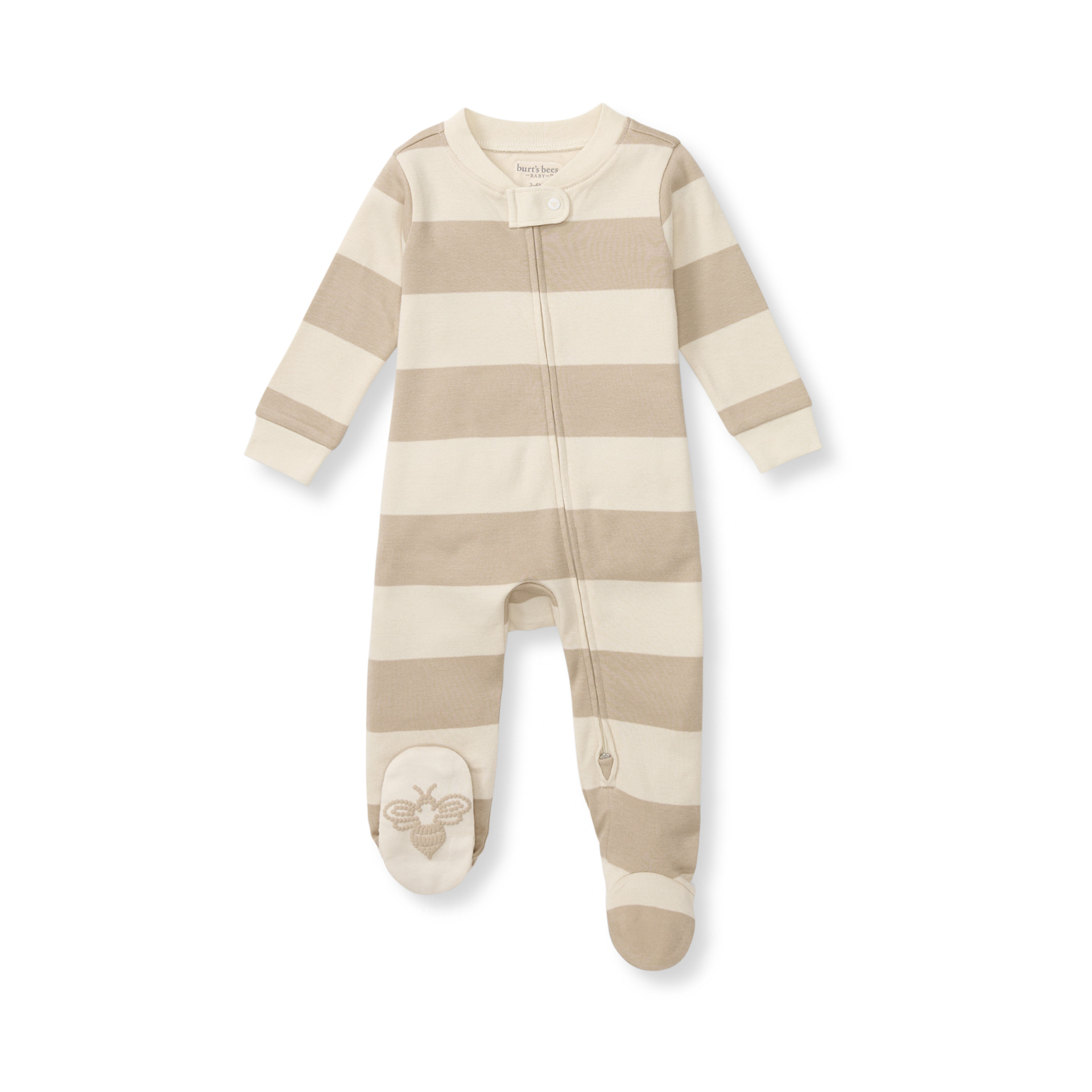 Burt's Bees Baby baby-girls Sleep and Play Pjs, 100% Organic Cotton One-piece Zip Front Romper Jumpsuit Pajamas