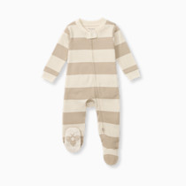 Burt's Bees Baby baby-girls Sleep and Play Pjs, 100% Organic Cotton One-piece Zip Front Romper Jumpsuit Pajamas