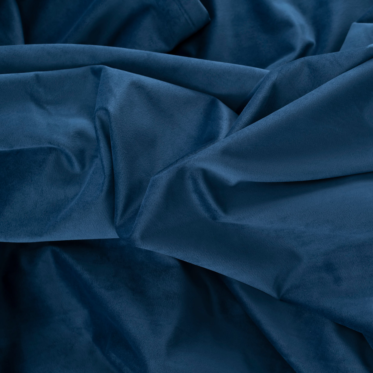 Ricardo Trading Premium Velvet Rod Pocket With Back Tabs Panel - Blue, 50"W X 63"L, 1.