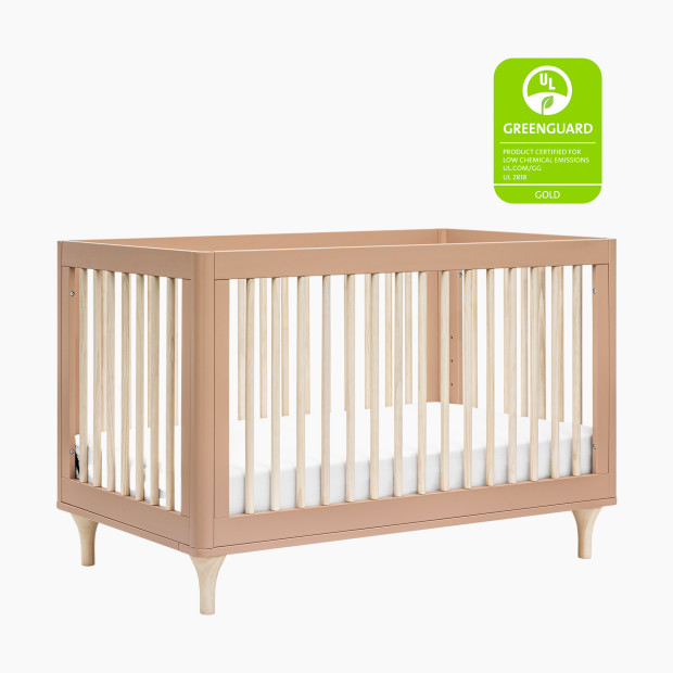 babyletto Lolly 3-in-1 Convertible Crib with Toddler Bed Conversion Kit - Canyon/Washed Natural.