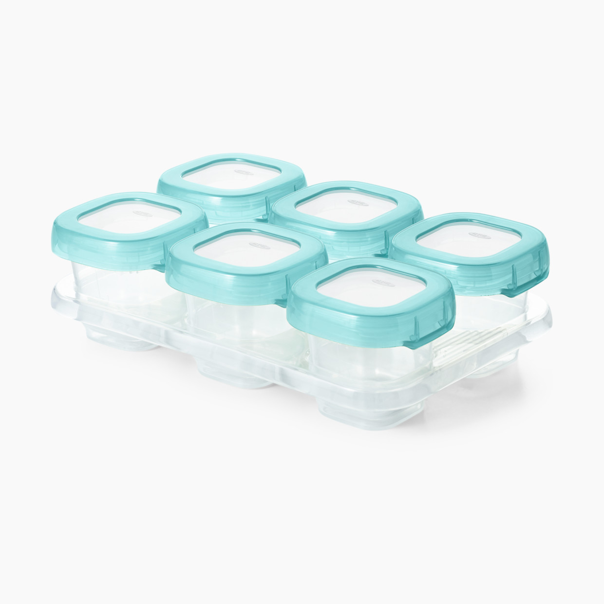 OXO Tot Baby Blocks 2oz Freezer Storage Containers - Aqua, 1.