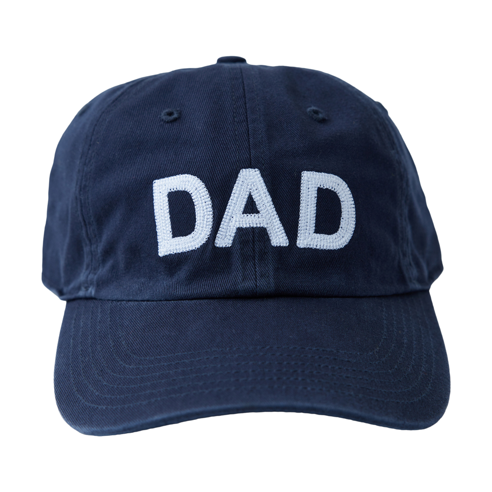 Ingrid and Isabel Dad Baseball Cap - Navy/White Embroidery, One Size.