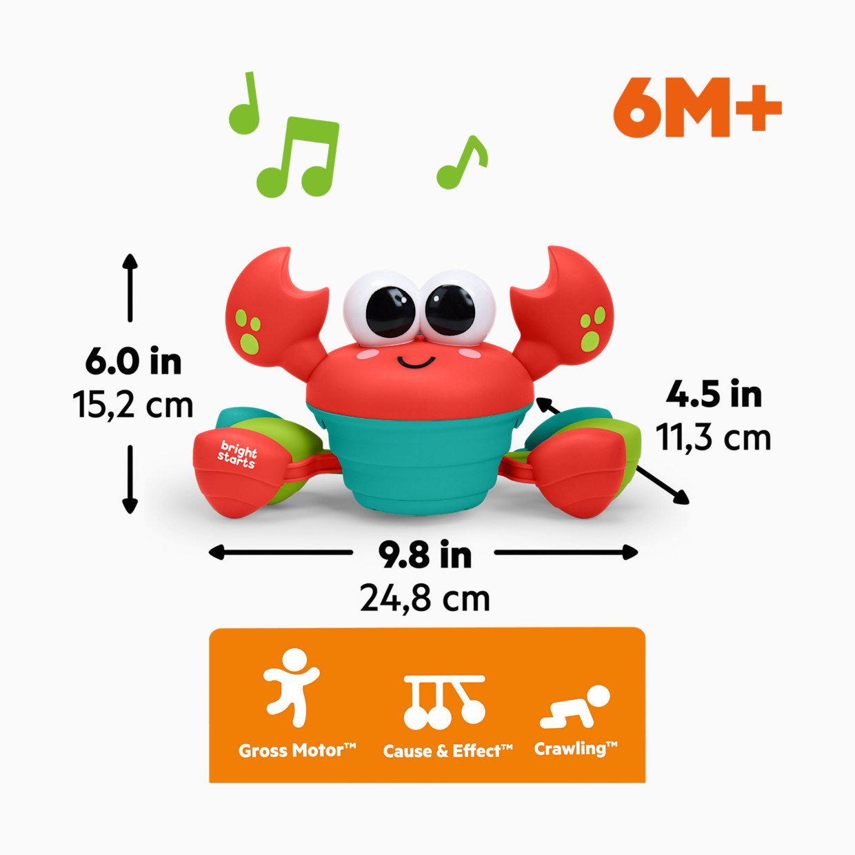 Bright Starts Rockin’ Crawling Crab Baby Toy.