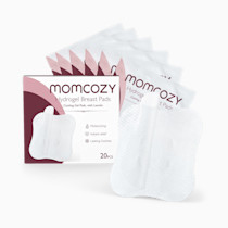 Momcozy Hydrogel Nipple Pads with Soothing Lanolin, Soothies Gel Nursing Pads Provide Instant Cooling Relief, Breastfeeding Essentials, 20 PCS