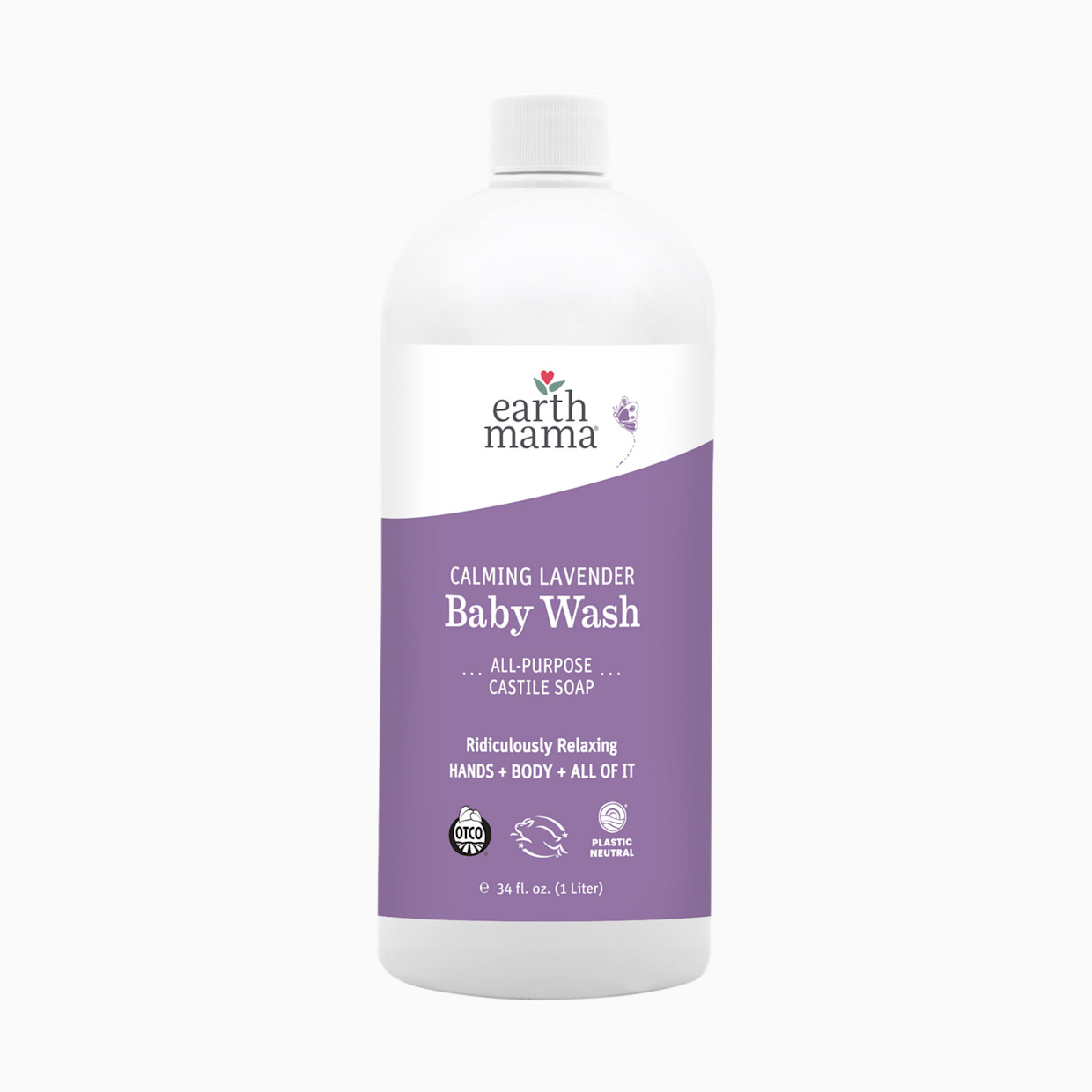 Earth Mama Baby Wash - Calming Lavender, 34 Fl Oz.