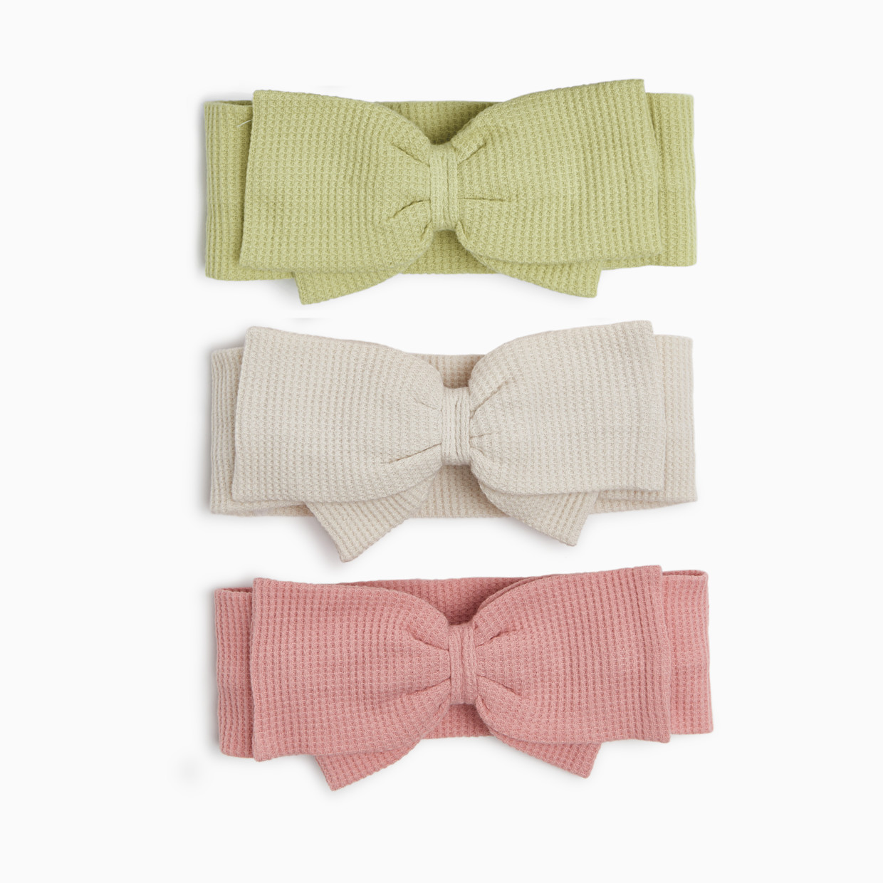 Tiny Kind 3 Pack Organic Waffle Headbands - Multi, Os.