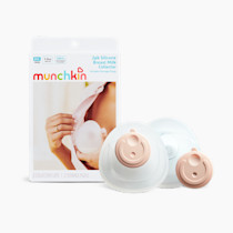 Munchkin Breast Milk Collector Cups with Storage Plug, Food Grade Silicone, BPA Free, 1.5 Ounces Each - Discreet & Comfortable, Leak Free, Breastfeeding Essential for Postpartum Moms, 2 Pack