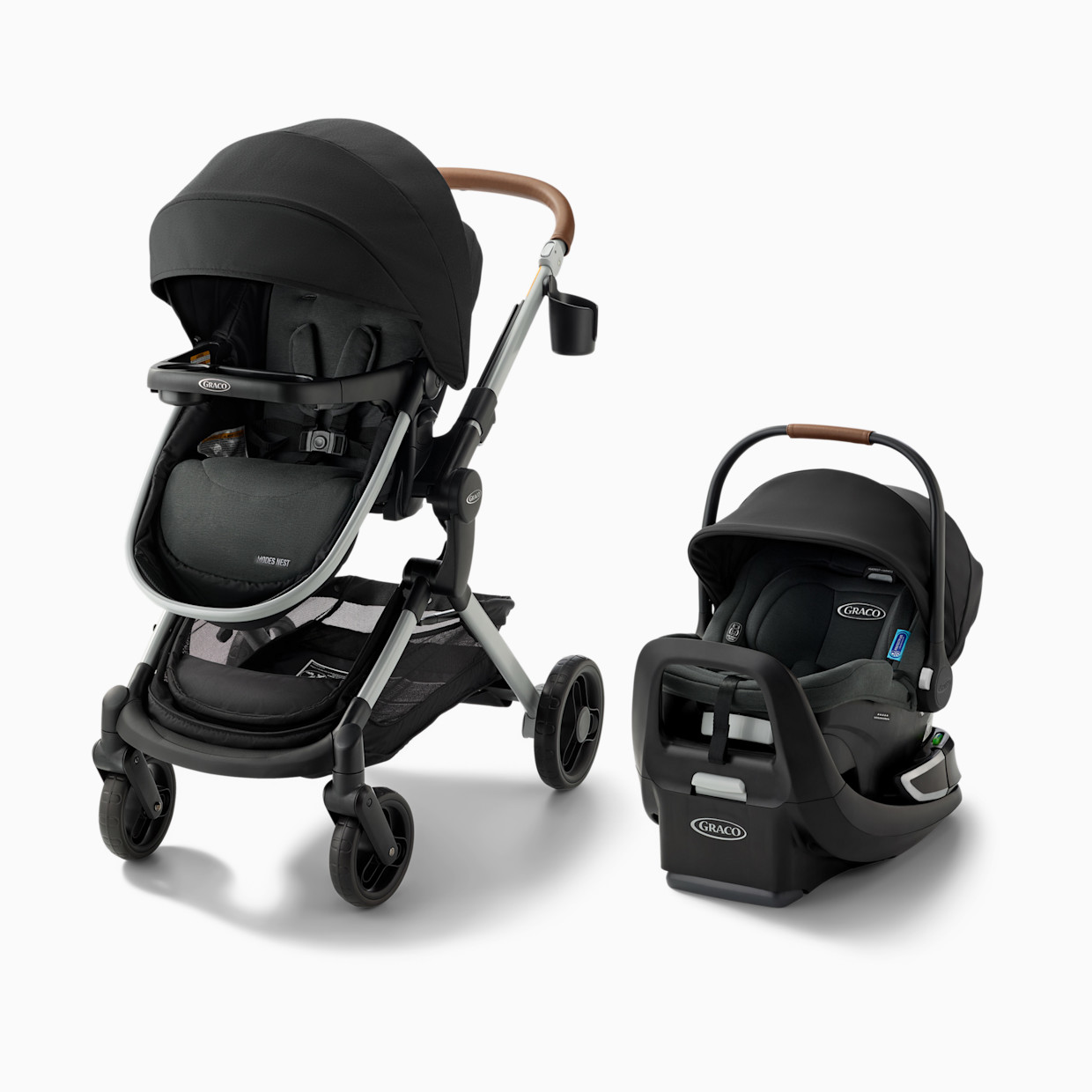 Graco Modes Nest 3-in-1 Travel System with SnugRide Turn & Slide - Noir.