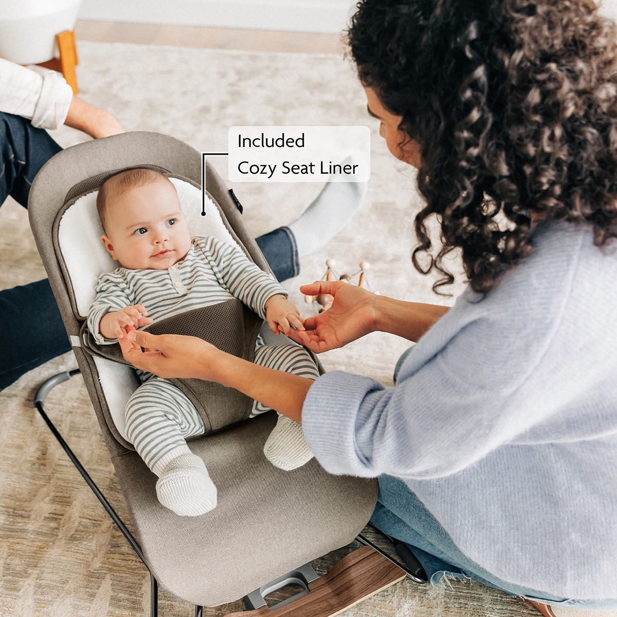 UPPAbaby Mira 2-in-1 Bouncer and Seat - Stella (Grey Melange).
