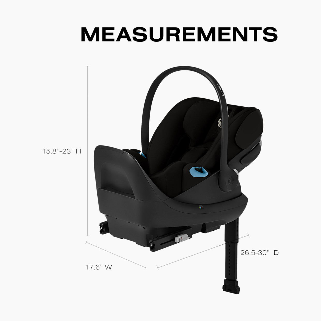 Cybex Cloud G Pro Comfort Extend Infant Car Seat - Moon Black.