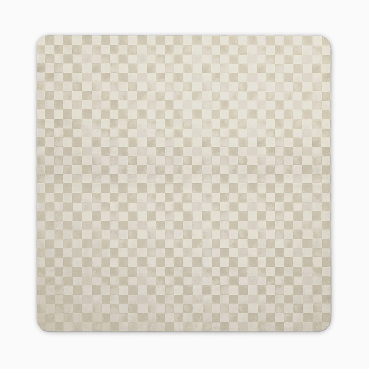 House of Noa Highchair Mat - Checker Almond, 48X48.