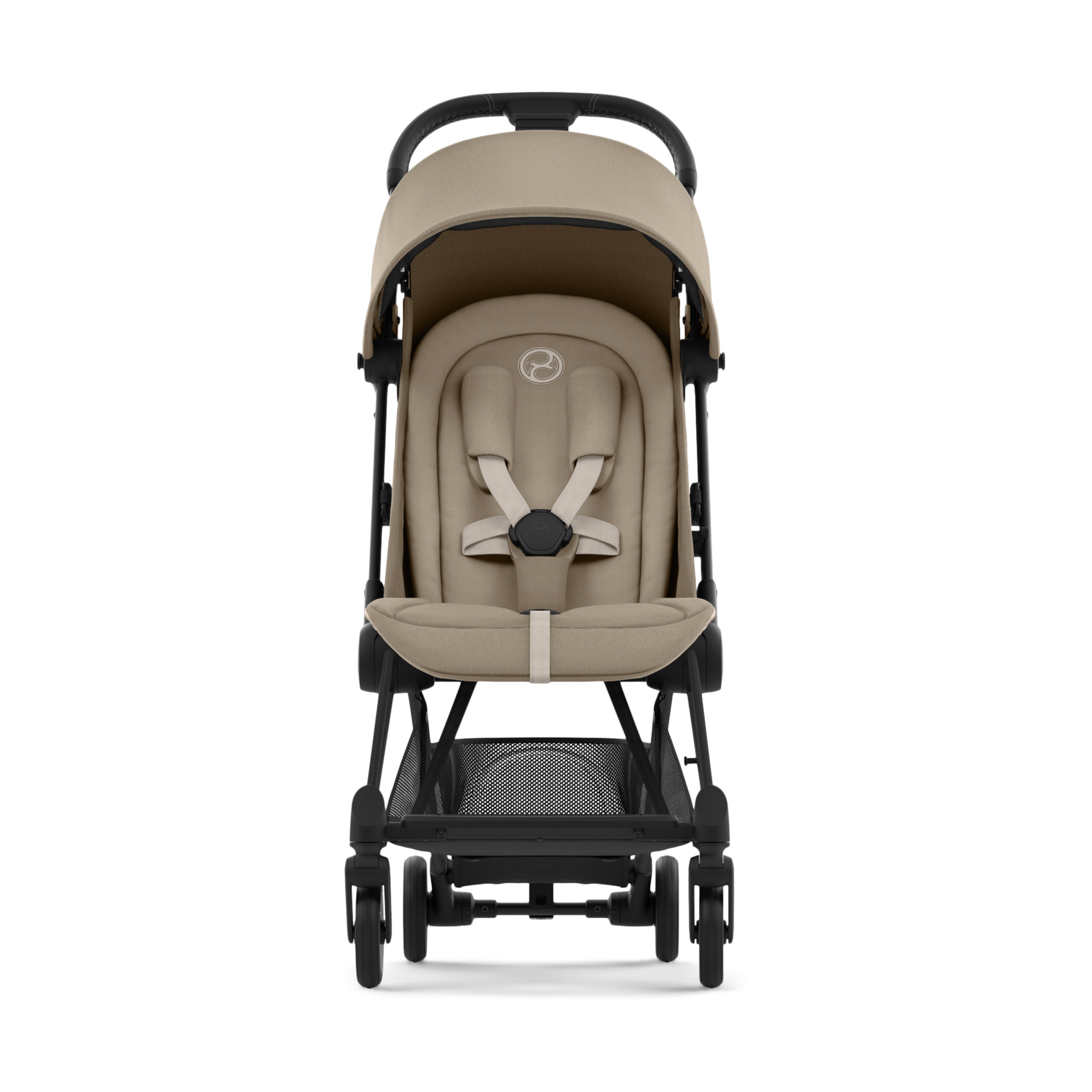Cybex COYA Compact Lightweight Stroller - Matte Black/Cozy Beige.