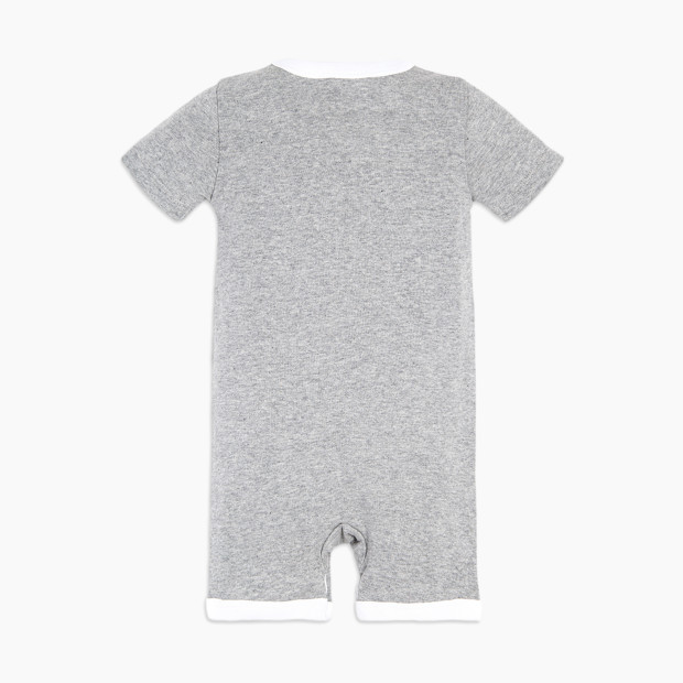 Burt's Bees Baby 2 Pack Rompers - Heather Grey Pocket, 3-6 Months.