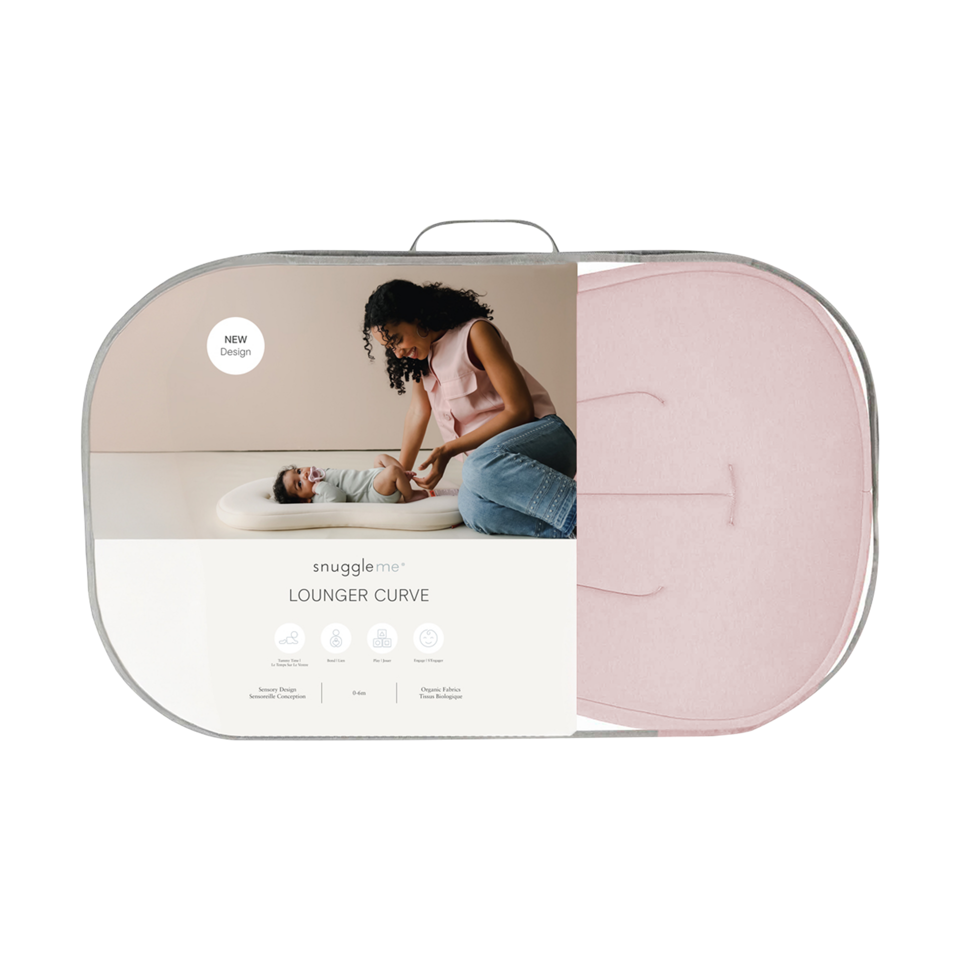 Snuggle Me Organic Infant Lounger Curve - Petal.