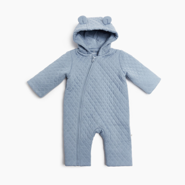 Tiny Kind Quilted Bunting Suit - Faded Denim, 0-3 M.